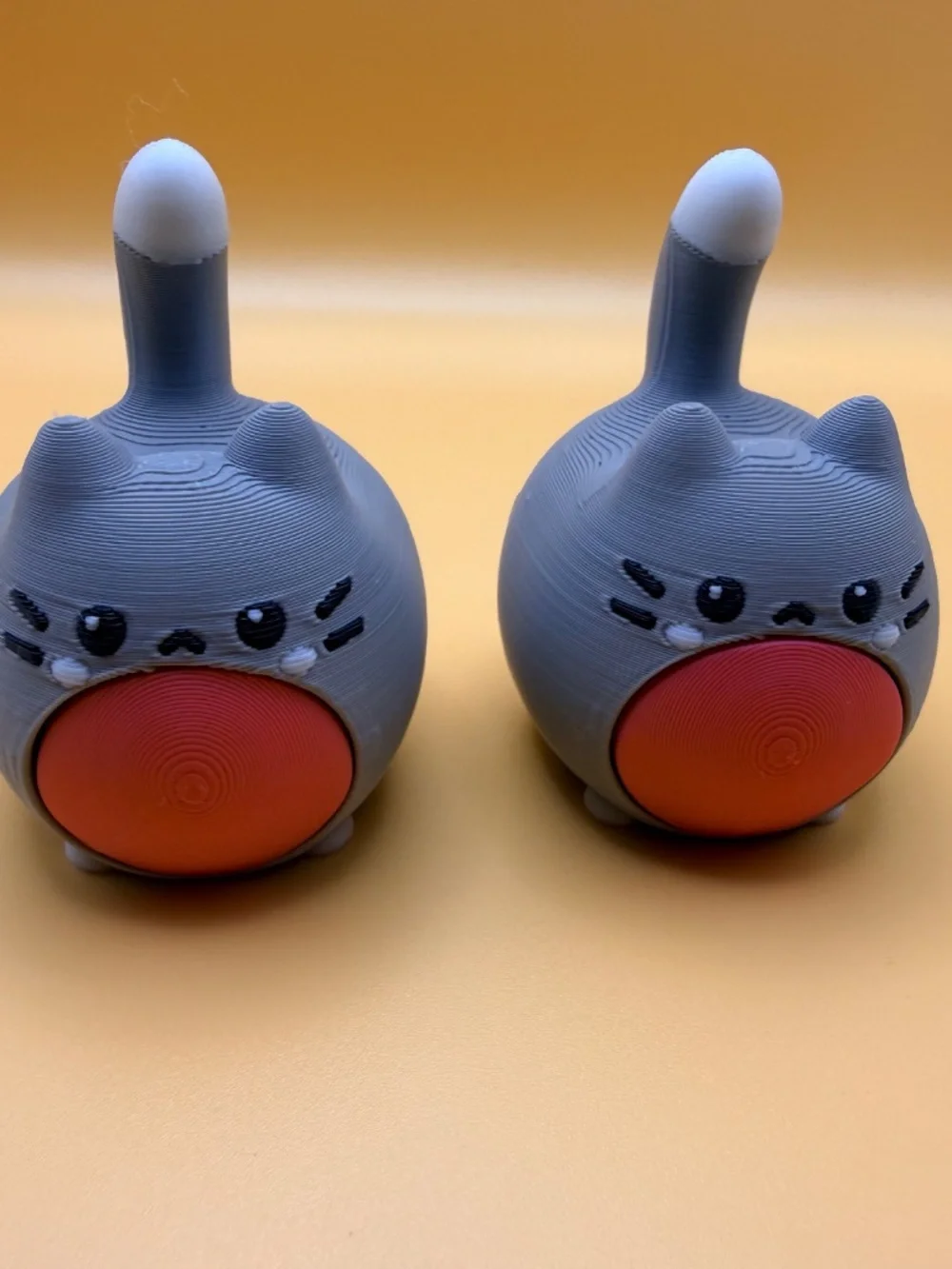 Cute Cat Butt Clicker Keychain 3D Printed Fidget Toy Funny Gift
